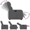 vidaXL Fauteuil inclinable &eacute;lectrique gris fonc&eacute; tissu