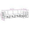 vidaXL Ensemble de canap&eacute; de jardin avec coussin 5 pcs Noir Aluminium