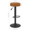 vidaXL Tabourets de bar lot de 2 marron velours