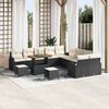vidaXL Ensemble de canap&eacute; de jardin 13 pcs Noir Poly rotin