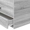 vidaXL Lit d'appoint avec tiroir Gris Sonoma et noir 100 x 200 cm