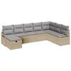 vidaXL Ensemble de Canap&eacute;s 8 pc 8-Nombre de places Beige et Gris clair