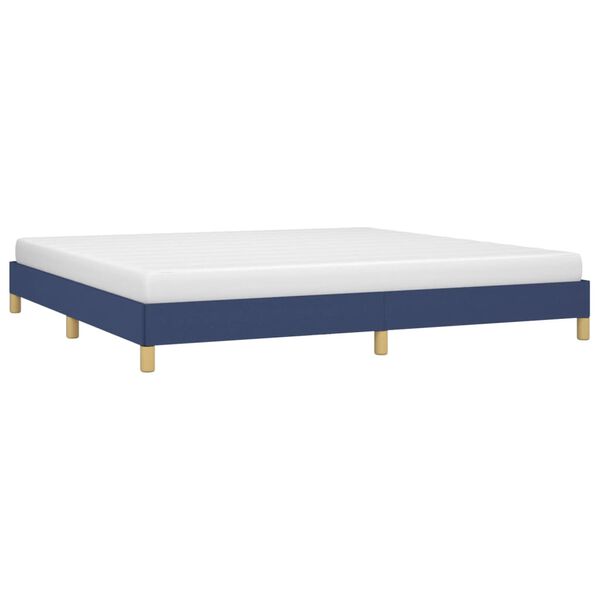 vidaXL Cadre de lit sans matelas bleu 200x200 cm tissu
