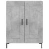 vidaXL Buffet haut Gris b&eacute;ton 69,5x34x180 cm Bois d'ing&eacute;nierie