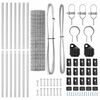 vidaXL Cl&ocirc;ture avec poteau Argent&eacute; 1 x 25 m Acier et PVC