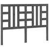 vidaXL T&ecirc;te de lit Gris 141x4x100 cm Bois massif de pin