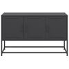 vidaXL Meuble TV noir 100,5x39x60,5 cm acier