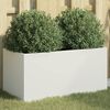 vidaXL Jardini&egrave;re blanc 62x30x29 cm acier