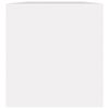 vidaXL Bo&icirc;te de rangement vinyles Blanc 71x34x36 cm Bois d'ing&eacute;nierie