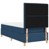 vidaXL Lit &agrave; ressort LED avec matelas Bleu 90 x 190 cm tissu