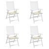 vidaXL Coussins de chaise de jardin lot de 4 cr&egrave;me 40x40x4 cm