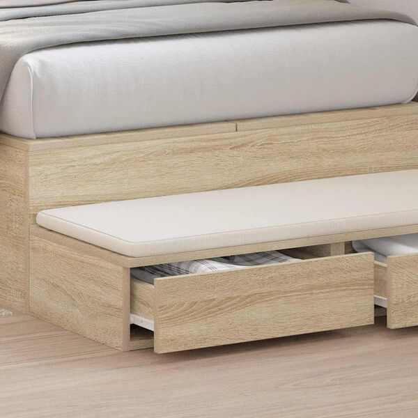 vidaXL Tiroirs de lit avec tiroir Ch&ecirc;ne Sonoma 100 x 36,5 x 16,5 cm