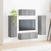 vidaXL Ensemble meuble TV 3 pcs Gris Sonoma Bois d'ing&eacute;nierie