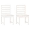 vidaXL Chaises de jardin lot de 2 blanc 50x48x91,5 cm bois massif pin