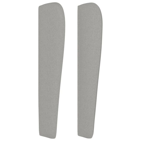 vidaXL T&ecirc;te de lit avec oreilles Gris clair 163x23x118/128 cm Tissu