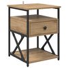 vidaXL Cabinet de chevet Ch&ecirc;ne artisanal 40 x 42 x 55 cm