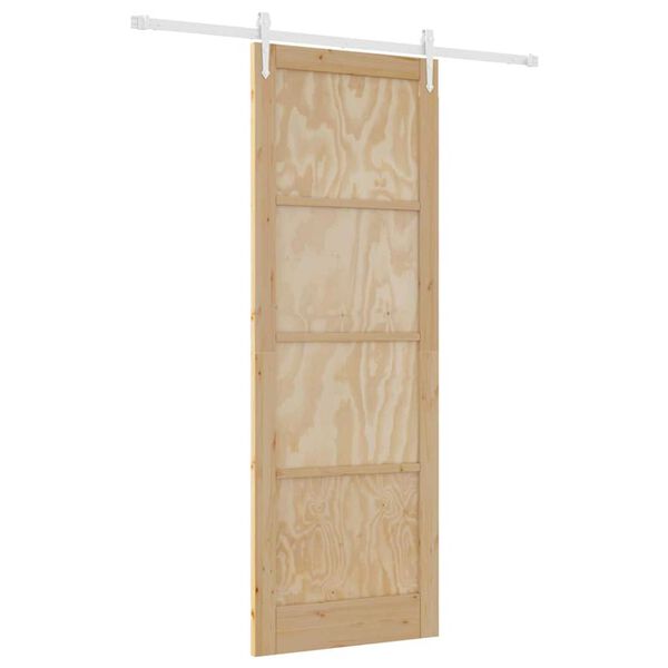 vidaXL Porte coulissante ORKDAL Marron 83 x 232 cm Pin massif