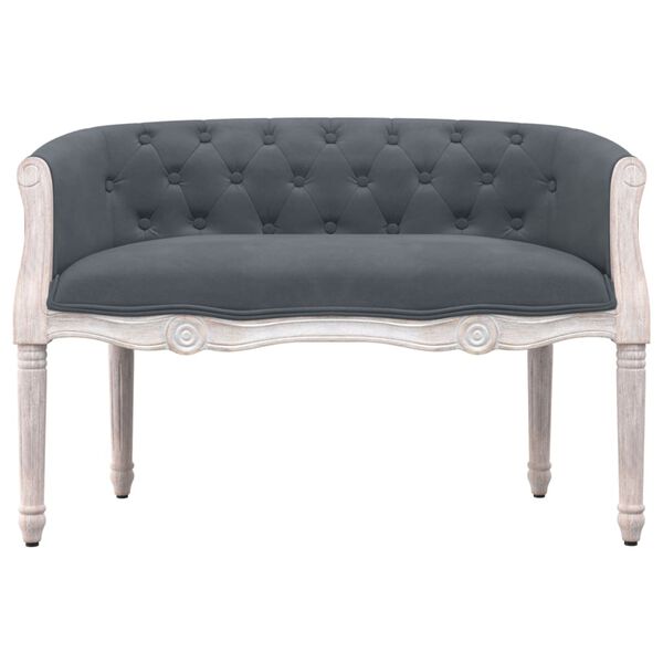 vidaXL Banc Gris foncé 98x56x69 cm Velours