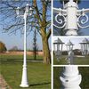 vidaXL Lampadaire de jardin 3 bras 215 cm Blanc Aluminium