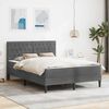 vidaXL Cadre de lit avec matelas Gris fonc&eacute; 120 x 190 cm Velours