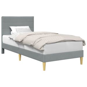 vidaXL Cadre de lit avec t&ecirc;te de lit Gris clair 80 x 200 cm Tissu