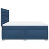 vidaXL Sommier &agrave; lattes de lit avec matelas Bleu 200x200 cm Tissu