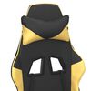 vidaXL Chaise de jeu de massage Noir et dor&eacute; Similicuir