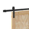 vidaXL Porte coulissante Naturel et Noir 93 x 211 cm Pin massif