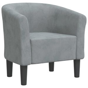 vidaXL Chaise cabriolet gris fonc&eacute; velours