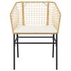 vidaXL Ensemble &agrave; manger jardin coussins 5pcs marron poly rotin verre