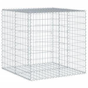 vidaXL Panier gabion avec couvercle 100x100x100 cm fer galvanis&eacute;