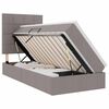 vidaXL Lit avec rangement et LED avec LED Taupe 90 x 200 cm Polyester