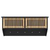 vidaXL Armoire murale et crochets noir 80x24x35,5 cm bois d'ing&eacute;nierie