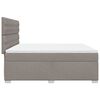 vidaXL Sommier &agrave; lattes de lit avec matelas Taupe 180x200 cm Tissu