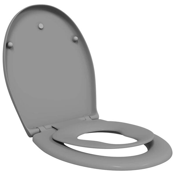 vidaXL Si&egrave;ge de toilette Gris 47 x 37 x 4 cm Duroplast