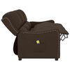 vidaXL Fauteuil de massage inclinable 3 places marron brillant