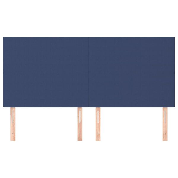 vidaXL T&ecirc;te de lit Bleu 160x5x118/128 cm Tissu