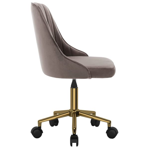 vidaXL Chaise pivotante &agrave; manger Gris clair Velours
