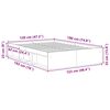 vidaXL Cadre de lit sans matelas ch&ecirc;ne marron 120x190 cm