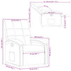 vidaXL Fauteuil inclinable en tissu gris fonc&eacute;