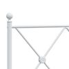 vidaXL Cadre de lit m&eacute;tal sans matelas avec t&ecirc;te de lit blanc 90x200cm