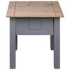 vidaXL Table de chevet Gris 50,5x50,5x52,5 cm Pin Gamme Panama