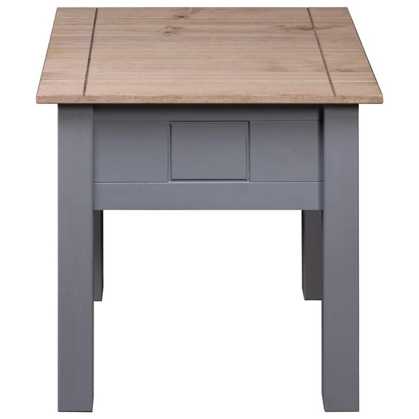 vidaXL Table de chevet Gris 50,5x50,5x52,5 cm Pin Gamme Panama
