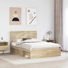 vidaXL Cadre de lit Sonoma 140 x 190 cm Bois de pin massif