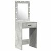 vidaXL Table de Toilette Gris 50 x 41 x 135 cm Bois d'ing&eacute;nierie
