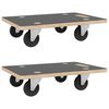 vidaXL Chariots de transport 2 pcs rectangulaire 50x35x11,5 cm 250 kg