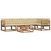 vidaXL Ensemble de canap&eacute;s d'ext&eacute;rieur 6 pcs Naturel et Beige
