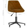 vidaXL Chaise pivotante de salle &agrave; manger Marron Velours