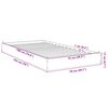 vidaXL Cadre de lit sans matelas ch&ecirc;ne marron 75x190cm bois ing&eacute;nierie