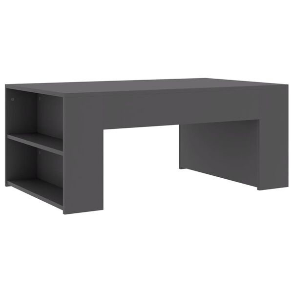 vidaXL Table basse gris 100x60x42 cm bois d'ing&eacute;nierie